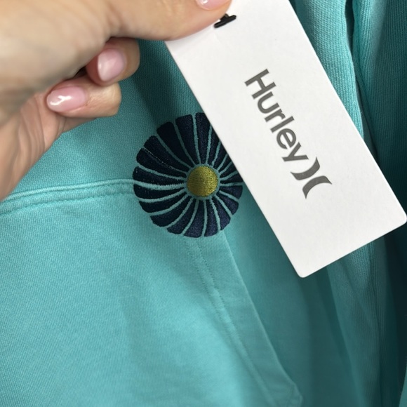 HURLEY NATURALS PULLOVER Aqua Blue NWT Surfer Skater - Picture 5 of 7